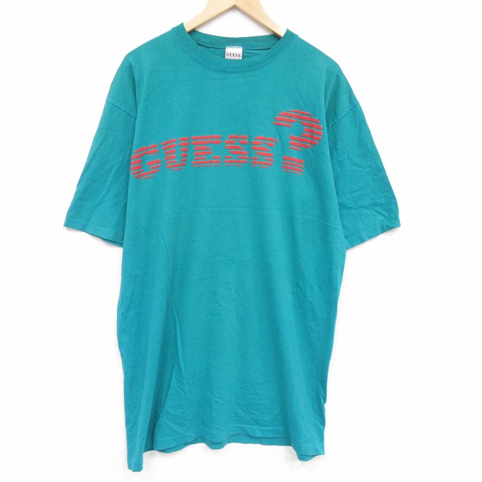 ゲス GUESS 半袖Tシャツ グリーン XL | 古着