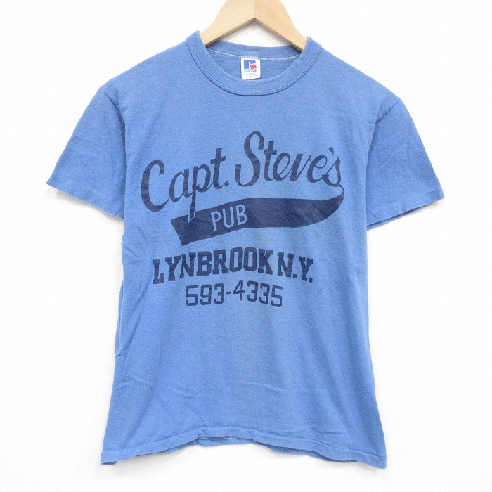 80s 半袖Tシャツ Capt ライトブルー S | 古着