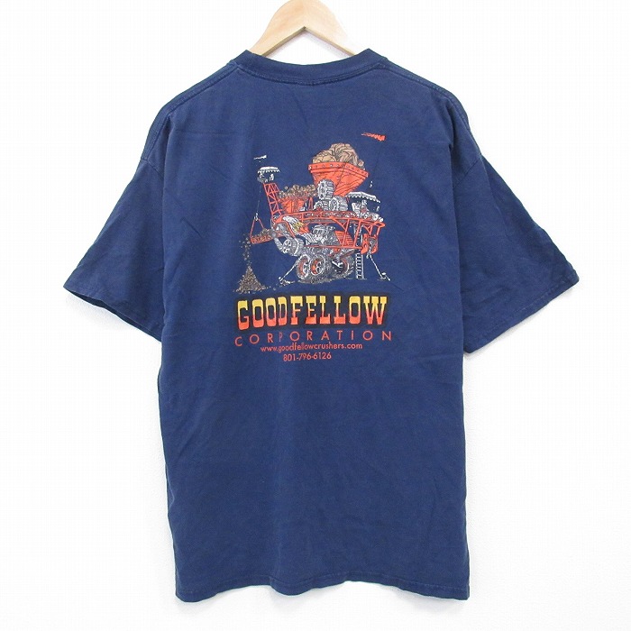00s 半袖Tシャツ GOODFELLOW ネイビー XL | 古着