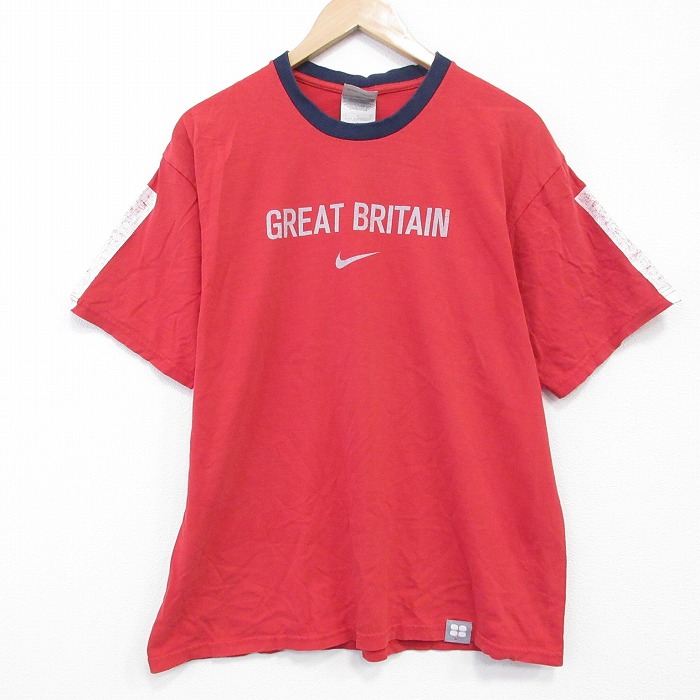ナイキ 00s 半袖Tシャツ GREAT レッド L | 古着
