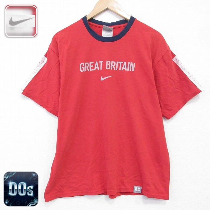 ナイキ 00s 半袖Tシャツ GREAT レッド L | 古着