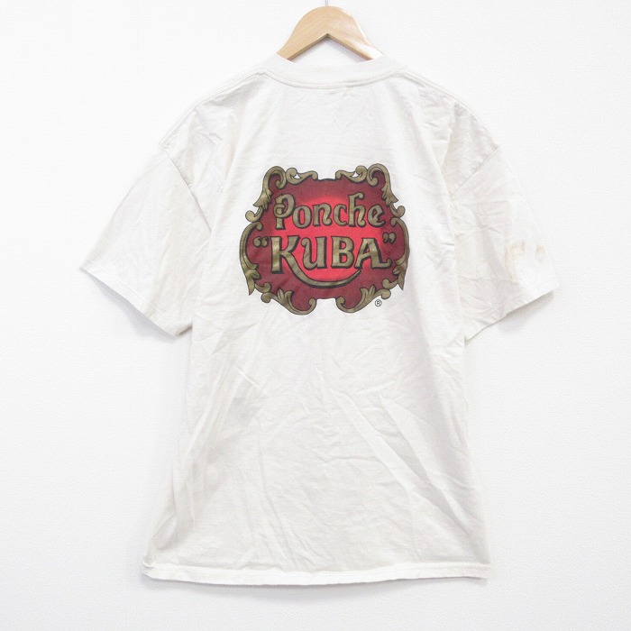 【50%OFF】00s 半袖Tシャツ KUBA 生成り XL | 古着