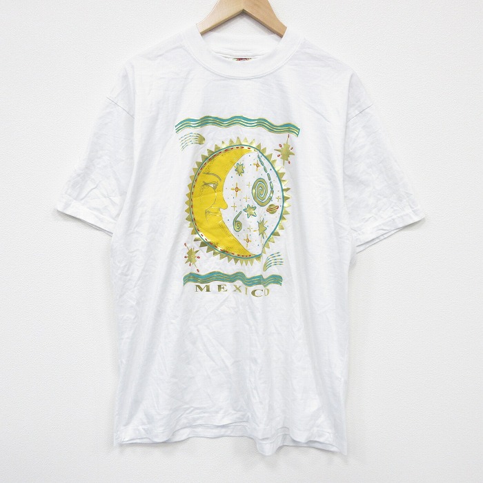 90s 半袖Tシャツ 月 ホワイト XL | 古着