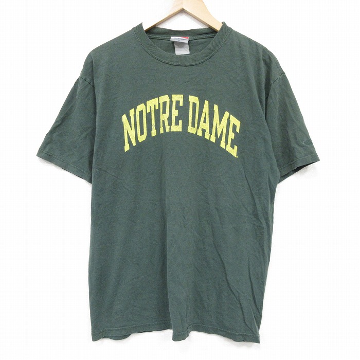 チャンピオン 00s 半袖Tシャツ ノートルダム グリーン L | 古着