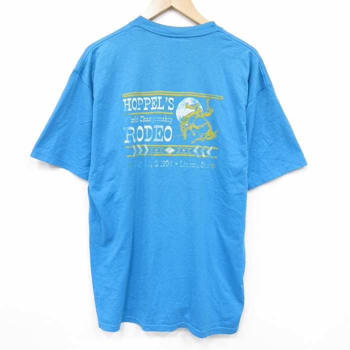 ジャージーズ 90s 半袖Tシャツ ロデオ ライトブルー XL | 古着
