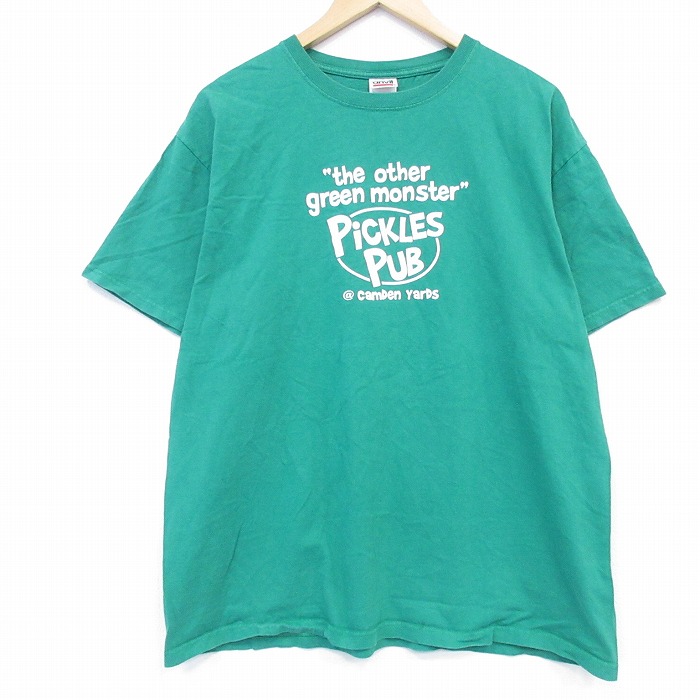 00s 半袖Tシャツ メッセージ グリーン XL | 古着