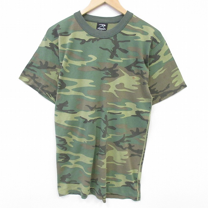 ロスコ 90s 半袖Tシャツ ウッドランドカモ グリーン M | 古着