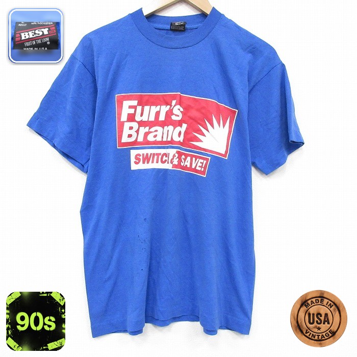 フルーツオブザルーム 90s 半袖Tシャツ SWITCH ブルー L | 古着