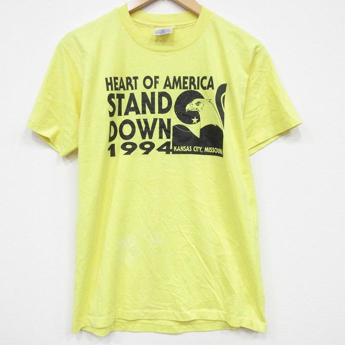 ヘインズ 90s 半袖Tシャツ 鳥 イエロー M | 古着