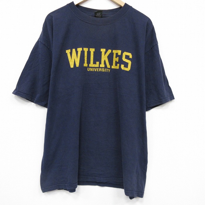 【50%OFF】MVスポーツ 00s 半袖Tシャツ WILKES ネイビー XL | 古着