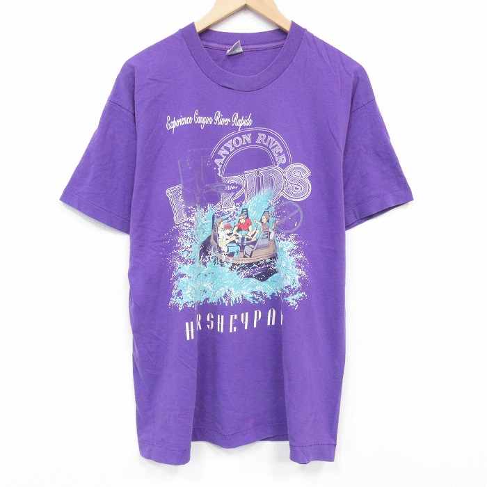 フルーツオブザルーム 90s 半袖Tシャツ ハンプシャーパーク パープル XL | 古着