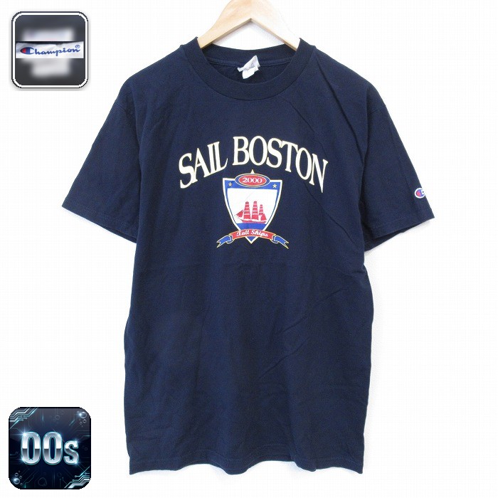 チャンピオン 00s 半袖Tシャツ ボストン ネイビー L | 古着