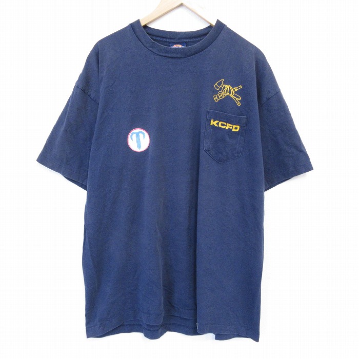 ディッキーズ 90s 半袖Tシャツ KCFD ネイビー XL | 古着