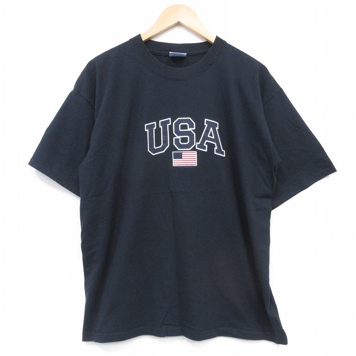【50%OFF】All Sport 00s 半袖Tシャツ 星条旗 ブラック XL | 古着