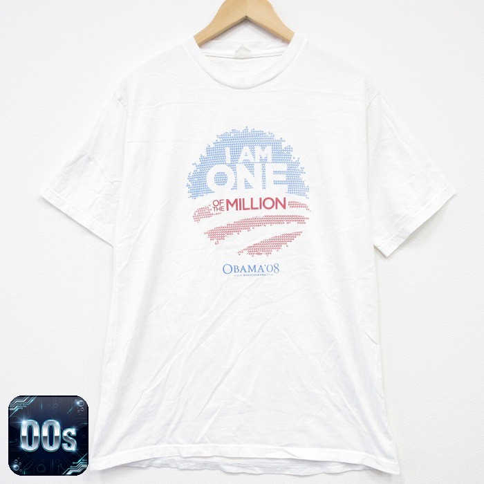 00s 半袖Tシャツ バラクオバマ大統領 ホワイト L | 古着