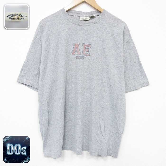 アメリカンイーグル 00s 半袖Tシャツ AE グレー XL | 古着