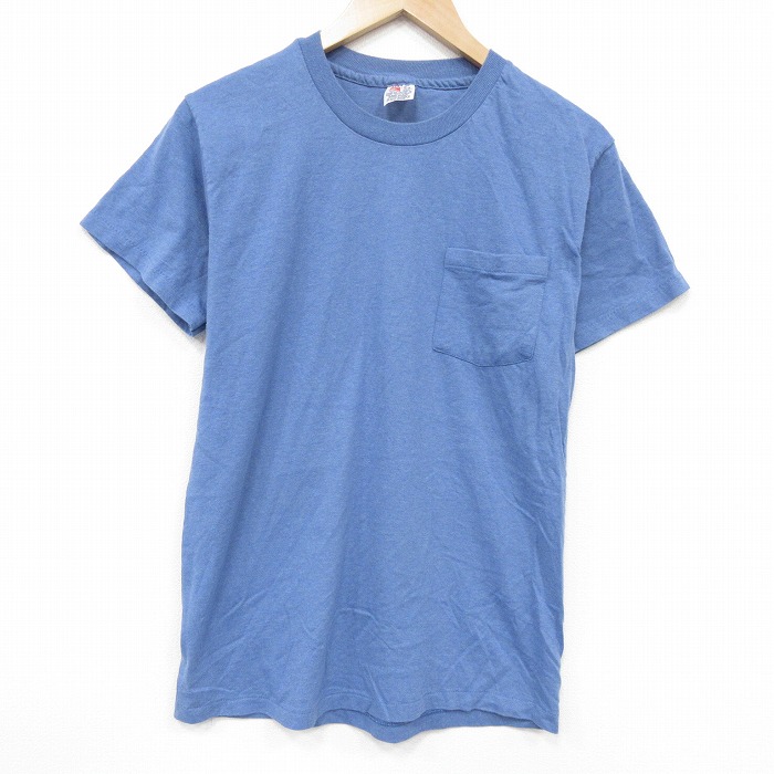 ヘインズ 90s 半袖Tシャツ 胸ポケット付き ネイビー M | 古着