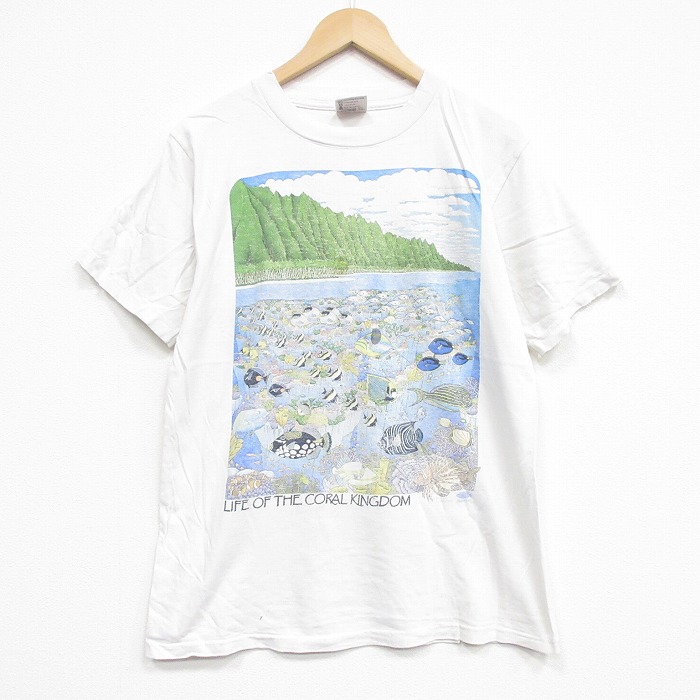 90s 半袖Tシャツ 魚 ホワイト L | 古着