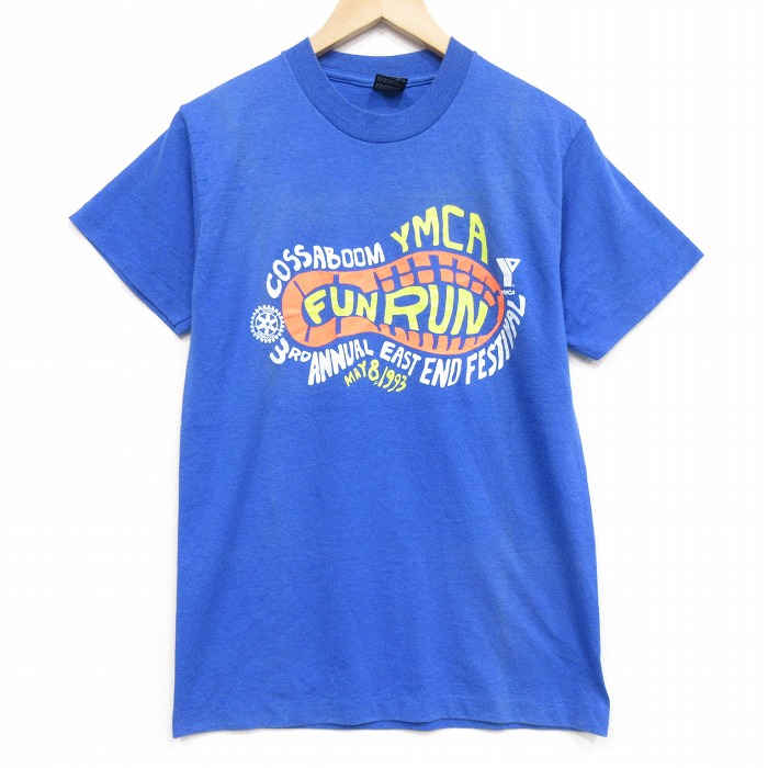 フルーツオブザルーム 90s 半袖Tシャツ YMCA ブルー M | 古着