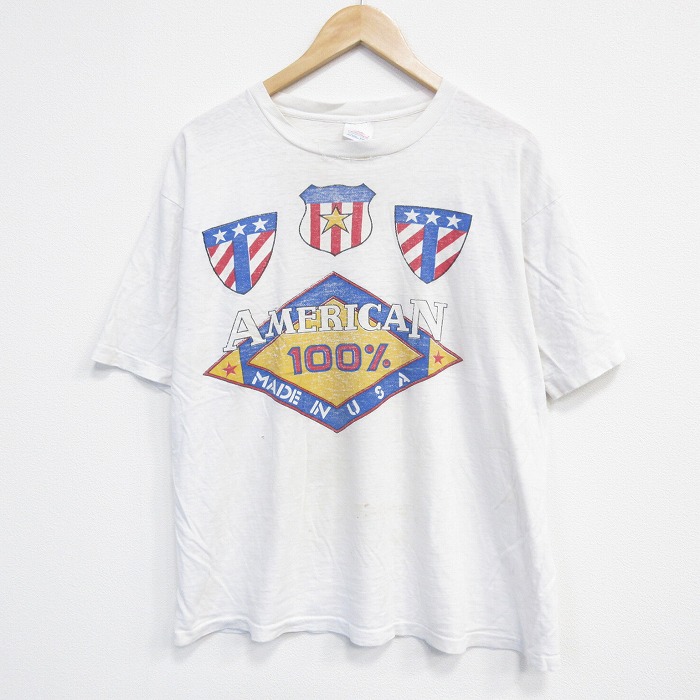 ヘルスニット 80s 半袖Tシャツ アメリカン ホワイト L | 古着