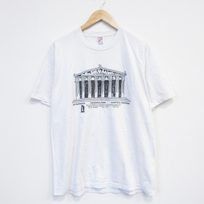 ジャージーズ 90s 半袖Tシャツ パルテノン神殿 ホワイト L | 古着