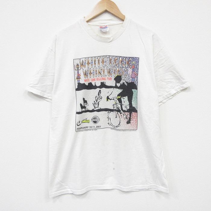 【20%OFF】ヘインズ 00s 半袖Tシャツ 企業広告 ホワイト L | 古着