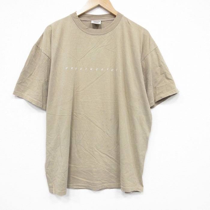 【20%OFF】オニータ 00s 半袖Tシャツ PROVINCETOWN ベージュ メンズXL相当 | 古着