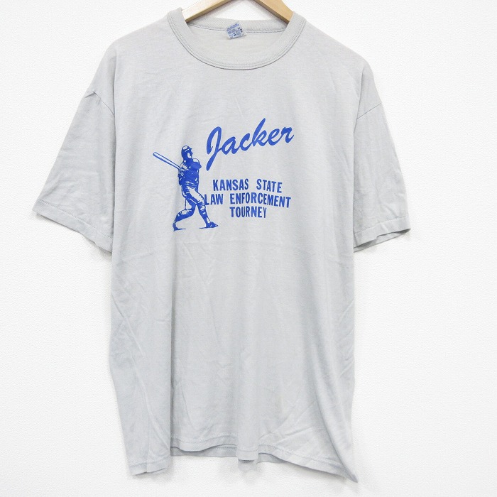 ジャージーズ 90s 半袖Tシャツ 野球 グレー XL | 古着