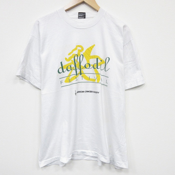 フルーツオブザルーム 90s 半袖Tシャツ フェスティバル ホワイト メンズXL相当 | 古着