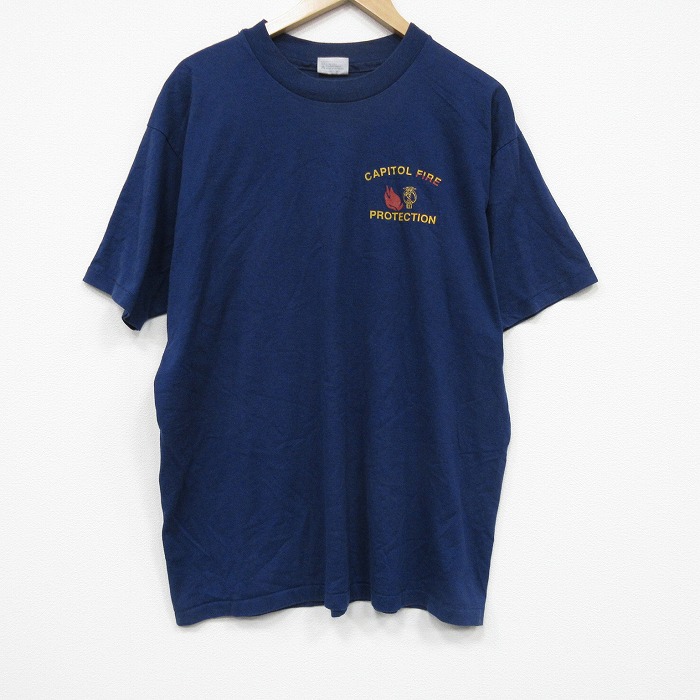 【20%OFF】ヘインズ 80s 半袖Tシャツ プロテクション ネイビー メンズXL相当 | 古着