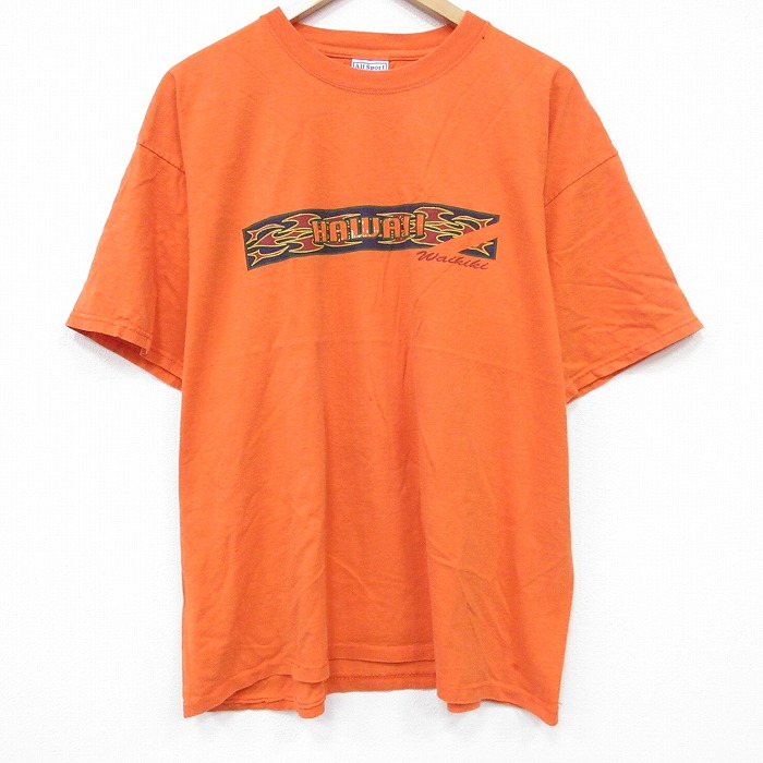 All Sport 90s 半袖Tシャツ ハワイ オレンジ メンズXL相当 | 古着