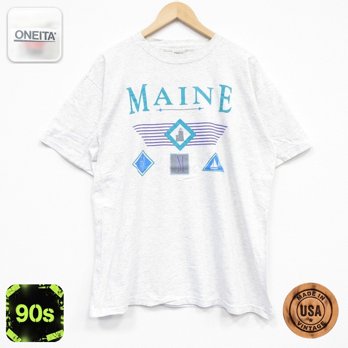 オニータ 90s 半袖Tシャツ メイン グレー メンズXL相当 | 古着