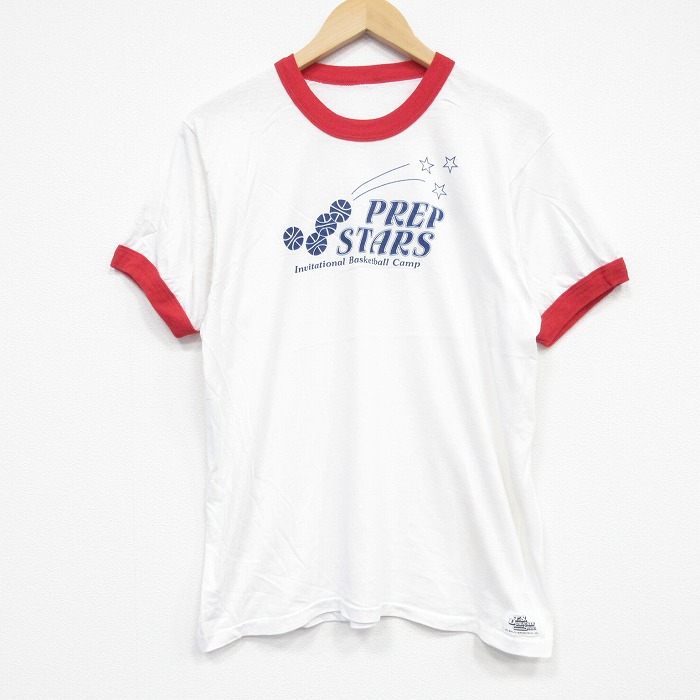【20%OFF】80s 半袖Tシャツ PREP ホワイト メンズL相当 | 古着