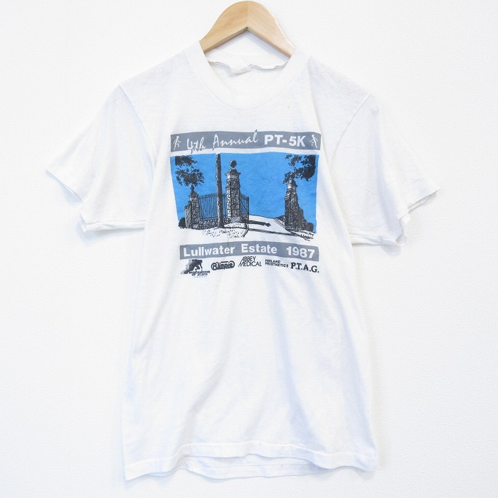 80s 半袖Tシャツ Lullwater ホワイト メンズS相当 | 古着