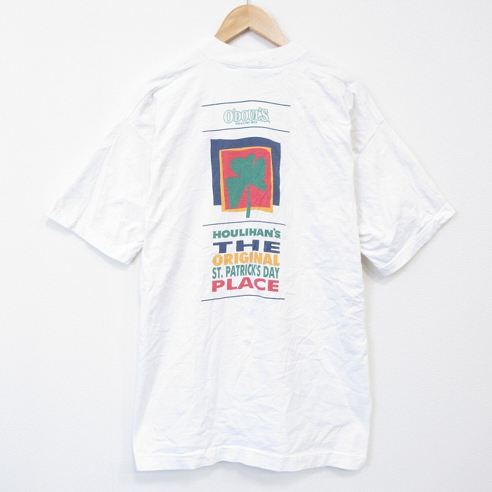 XL★古着 フルーツオブザルーム 半袖 ビンテージ Tシャツ メンズ 90年代 90s クローバー コットン クルーネック USA製 白 26apr03