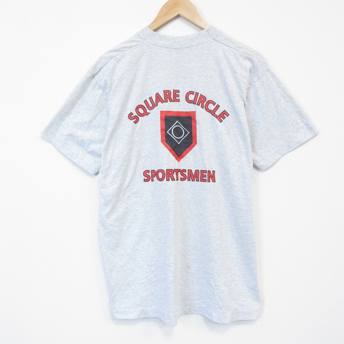 フルーツオブザルーム 90s 半袖Tシャツ スクエア グレー メンズL相当 | 古着
