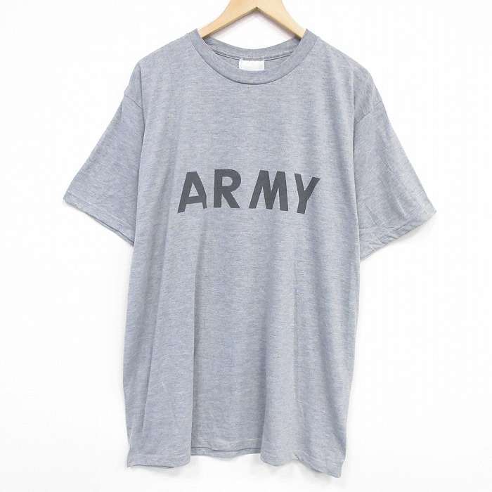 90s 半袖Tシャツ ARMY リフレクター グレー メンズXL相当 | 古着