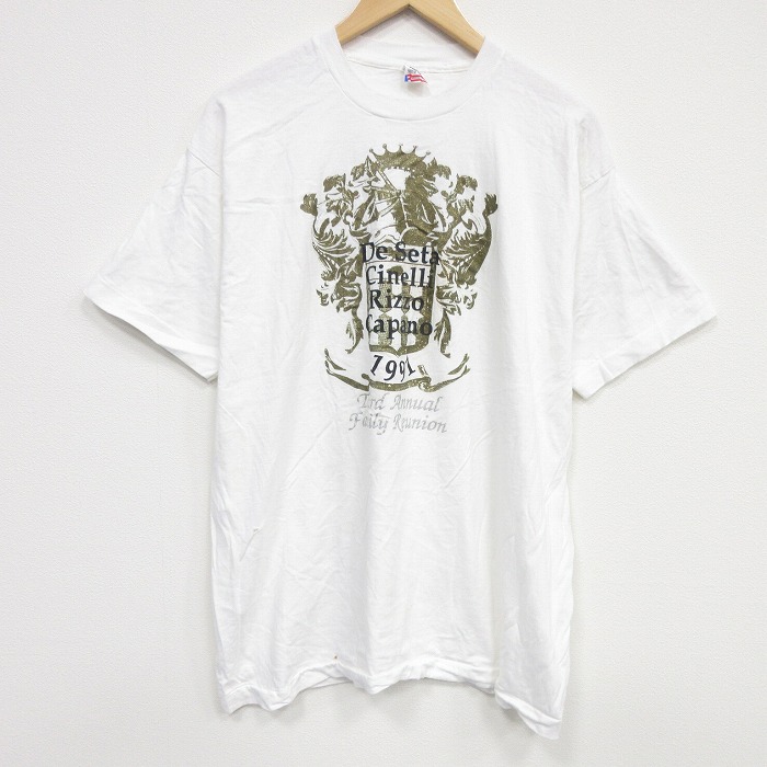 フルーツオブザルーム 90s 半袖Tシャツ De Seta ホワイト メンズXL相当 | 古着