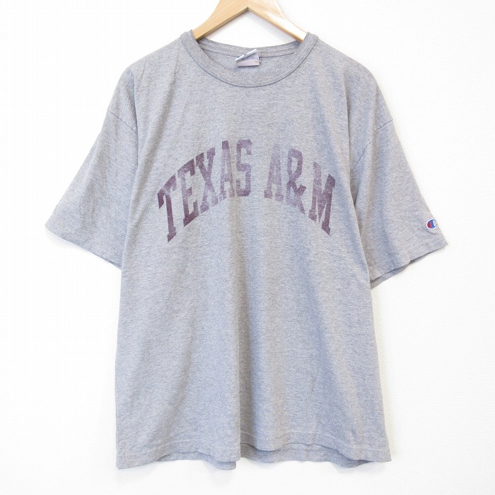 チャンピオン 00s 半袖Tシャツ テキサスA&Mカレッジ グレー メンズXL相当 | 古着