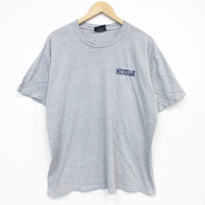 スティーブ&バリーズ 00s 半袖Tシャツ ミシガン グレー XL | 古着