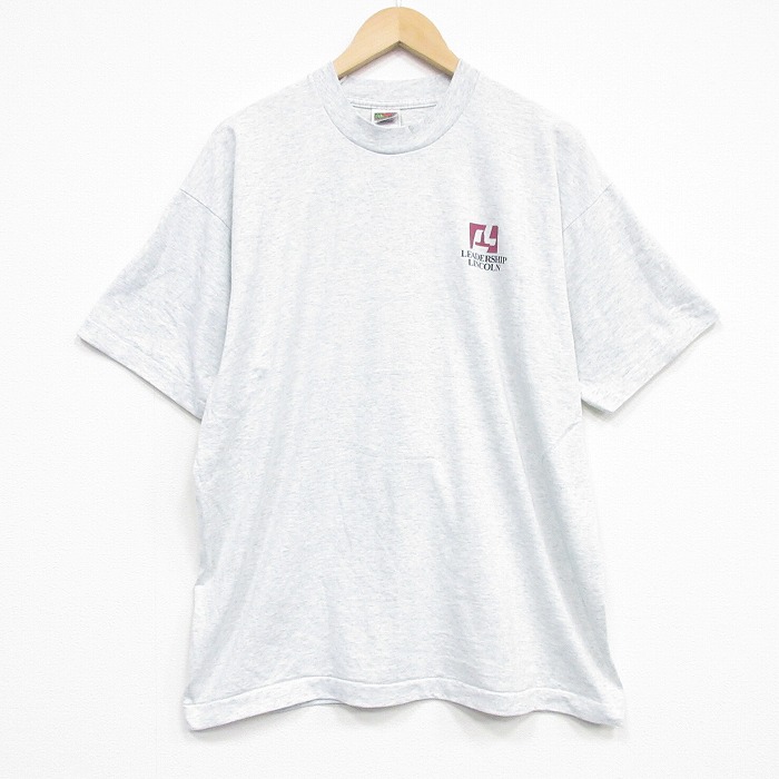 【20%OFF】フルーツオブザルーム 00s 半袖Tシャツ リンカーン グレー霜降り メンズXL相当 | 古着