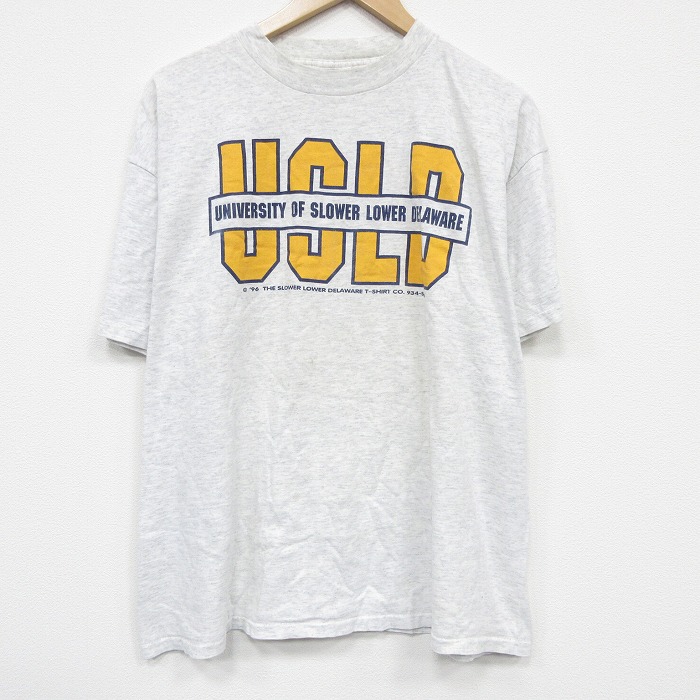90s 半袖Tシャツ USLD カレッジ グレー メンズXL相当 | 古着