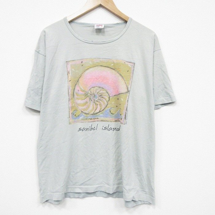 90s 半袖Tシャツ オウムガイ ライトグリーン メンズXL相当 | 古着