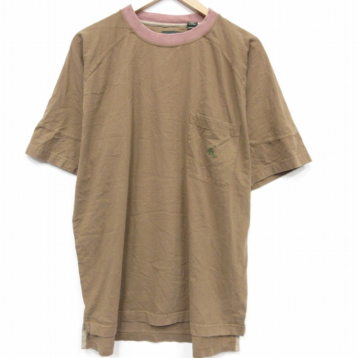 【20%OFF】00s 半袖Tシャツ 胸ポケット付き ブラウン メンズXL相当 | 古着