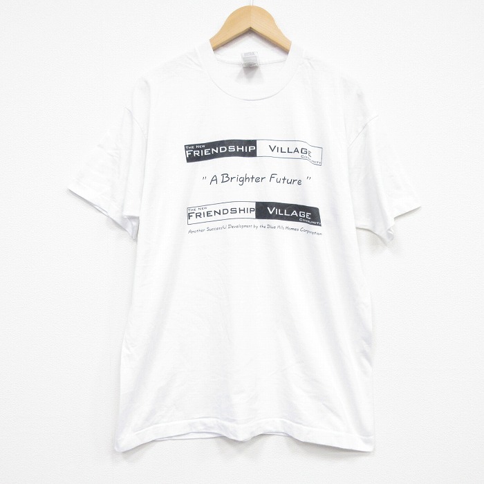 XL★古着 フルーツオブザルーム 半袖 ビンテージ Tシャツ メンズ 90年代 90s フレンドシップ クルーネック USA製 白【spe】 26apr25