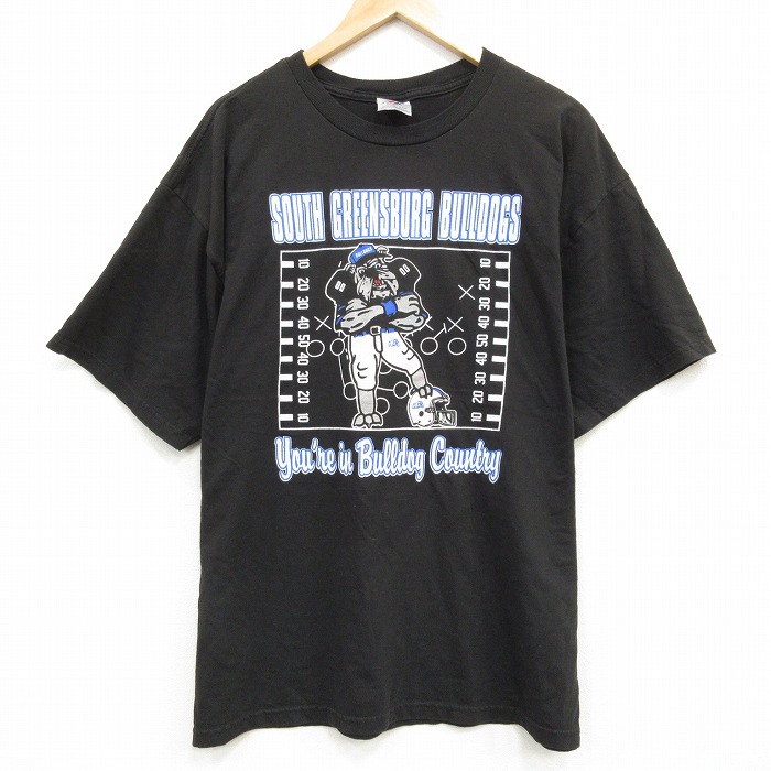 ジャージーズ 00s 半袖Tシャツ ブルドッグ ブラック メンズXL相当 | 古着