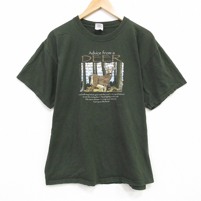 00s 半袖Tシャツ グリーン メンズXL相当 | 古着