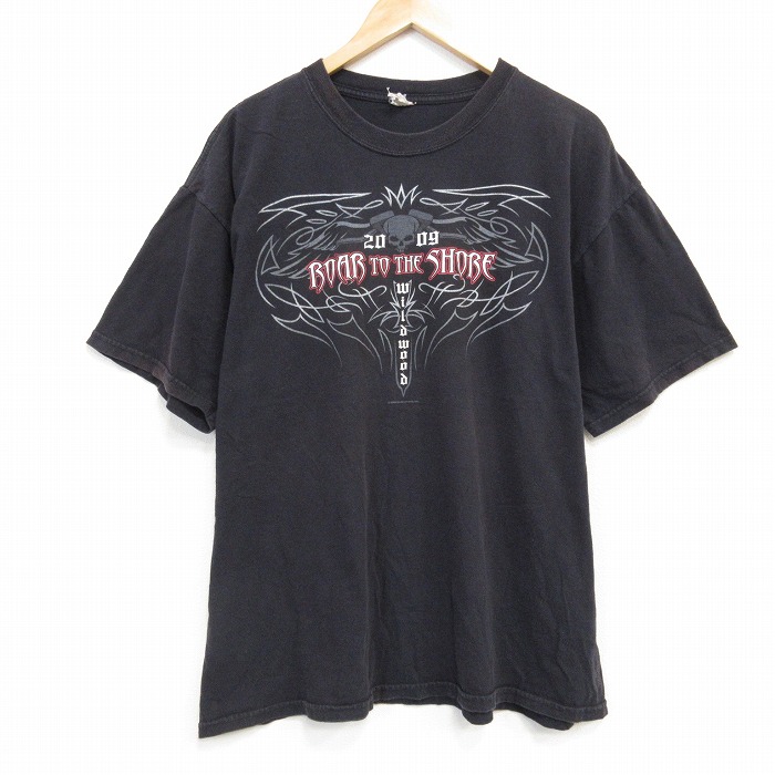 00s 半袖Tシャツ ROAR ブラック メンズXL相当 | 古着