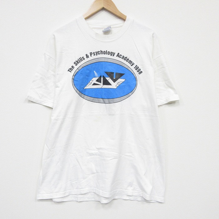 XL★古着 ヘインズ 半袖 ビンテージ Tシャツ メンズ 90年代 90s  フロッピーディスク コットン クルーネック 白【spe】 26apr27