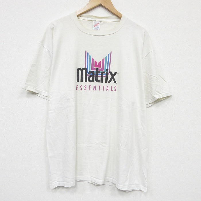ジャージーズ 90s 半袖Tシャツ Matrix ホワイト メンズXL相当 | 古着